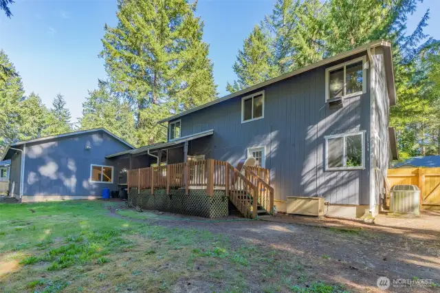 Relax in the fully fenced back yard, with room for a trampoline and for Fido to play.
