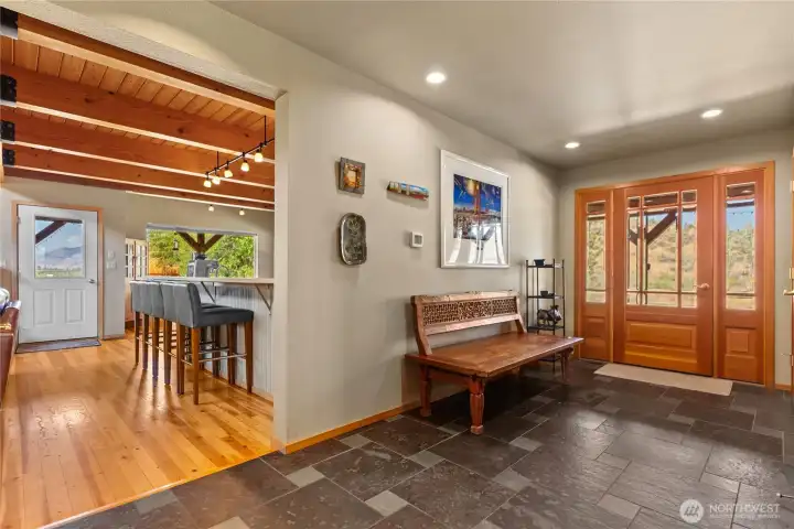 Spacious, private entryway will catch gear upon entry!