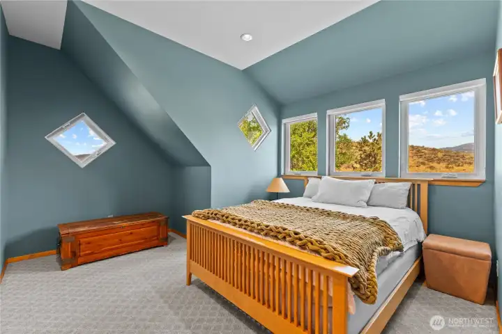 Upstairs bedroom/office tucked away just right.
