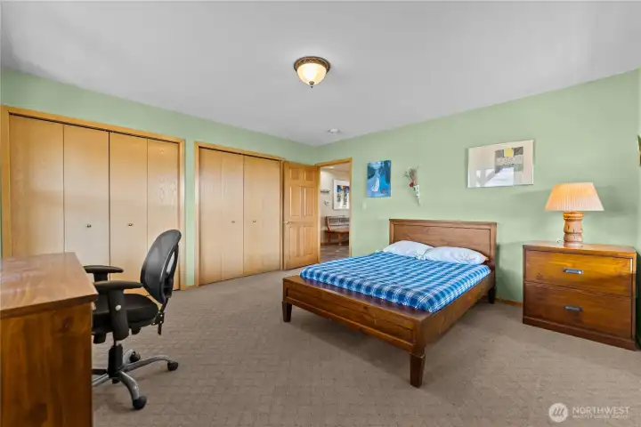 Generous closet space and room for extras in this main floor bedroom.