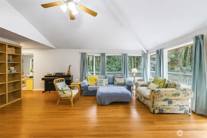 Virtual staging with wood floors to show you what it could look like.