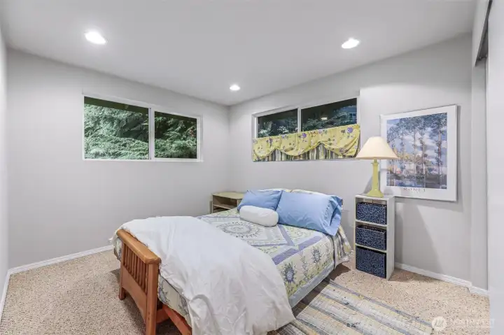 Serene guest room off main hallway.