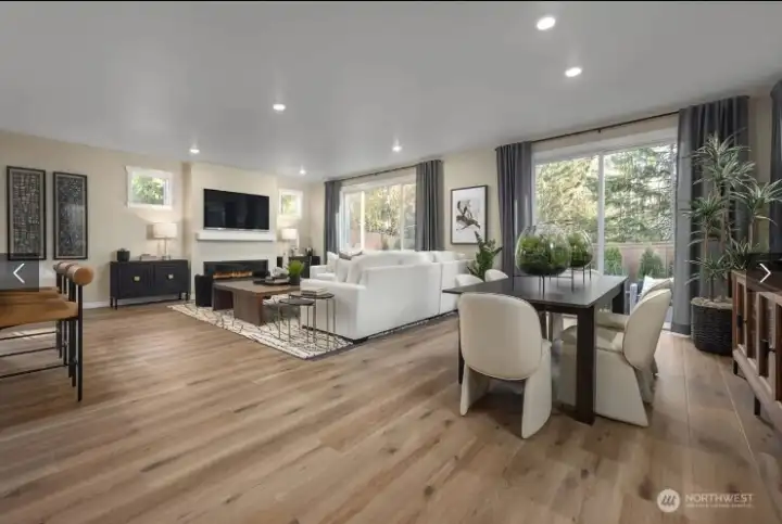 Dining to Great Room with extended patio access!