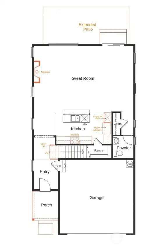 Floor 1 layout with added features