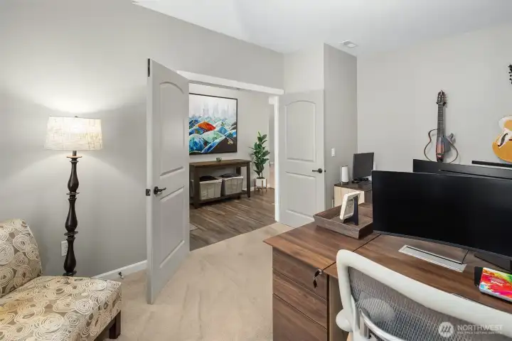 This workspace offers privacy without feeling closed off.