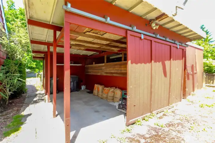 This versatile shop/shed offers endless possibilities, perfect for customizing your needs while storing all your outdoor toys and gear.