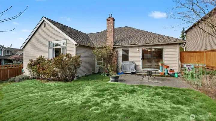 Large back patio area, perfect for gardening or a BBQ. **Image is Digitally Enhanced**