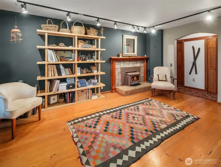 Library is a perfect quiet retreat on the main level.