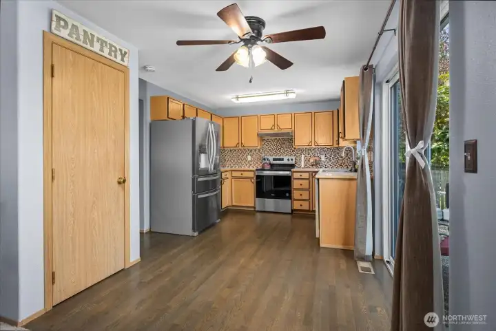 Walk in Pantry- Stainless Steel Appliances- Great Kitchen