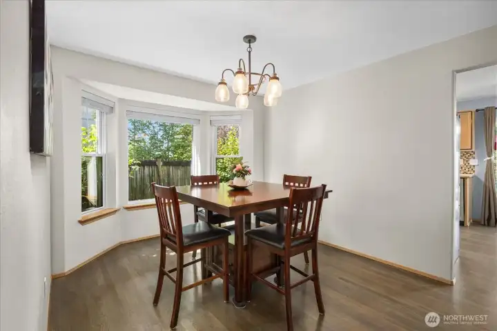 Formal dining room connects to kitchen and living room