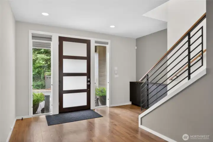 Welcoming entry offers a seamless flow into the home.