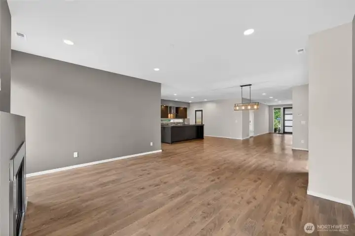Beautiful sightlines connect the main living areas.