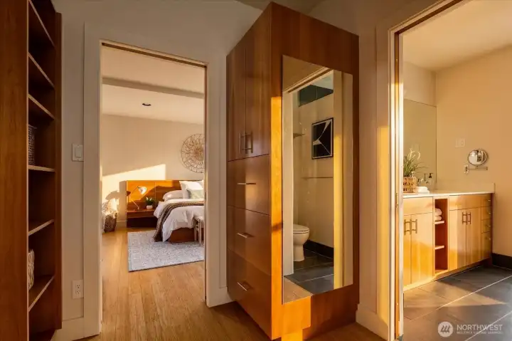 Primary walk through closet