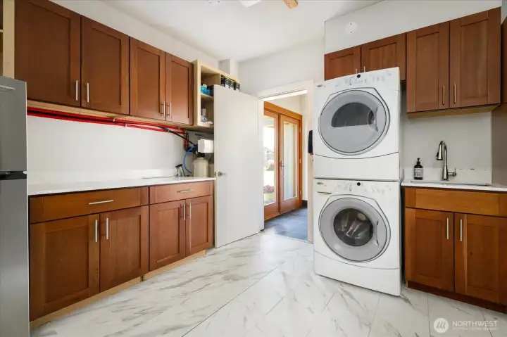 Lower level utility room
