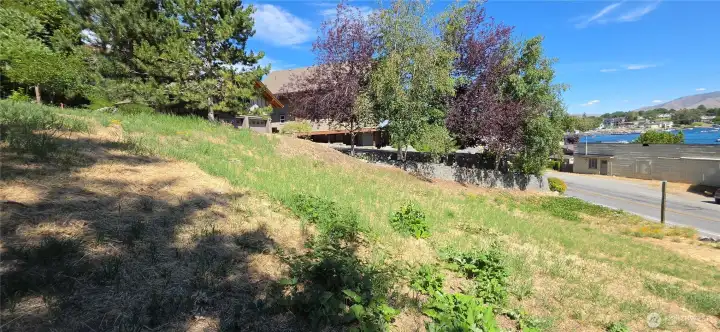 The lower part of the lot has a gentle slope
