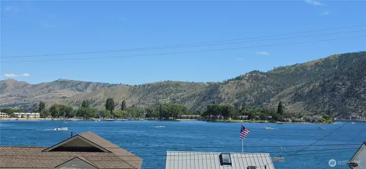 The mountains make for a spectacular background.