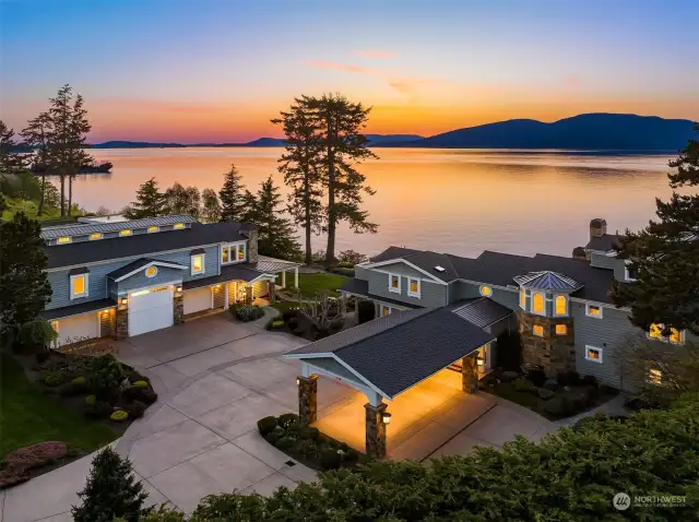 Welcome to this 2+acre gated estate overlooking the Guemes Channel in Anacortes