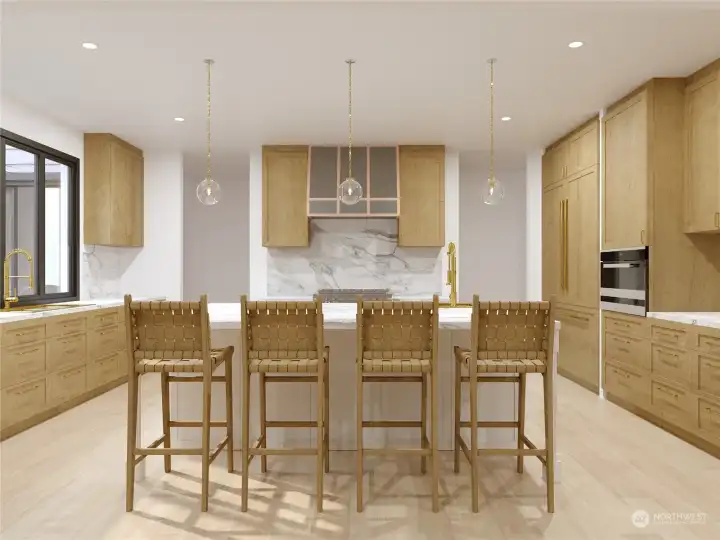 Another rendering angle of the kitchen.