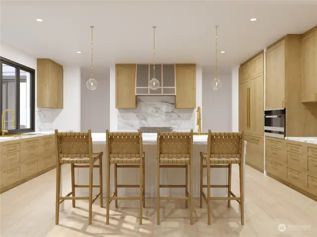 Another rendering angle of the kitchen.