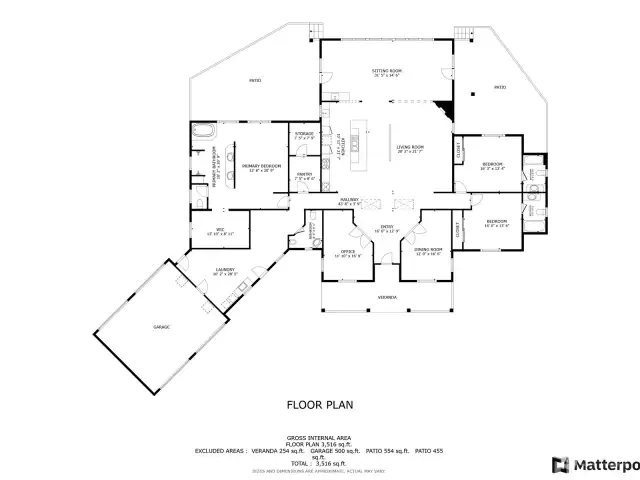 House floor plan.  Please see 3-D tour and video