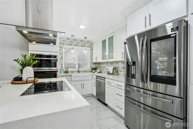 All new high-end appliances- Induction Stove and refrigerator that you can watch Netflix on!