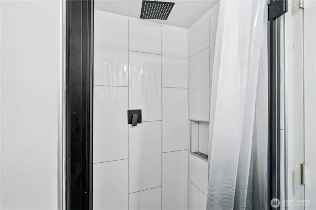 Modern tile shower brand new!