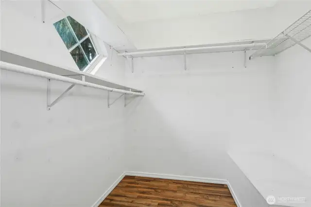 LARGE Walk in closet in the Owner's Suite