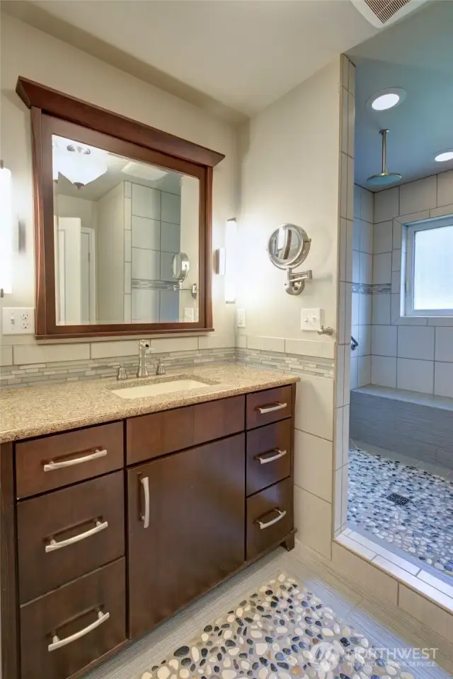 Primary bath with heated floors