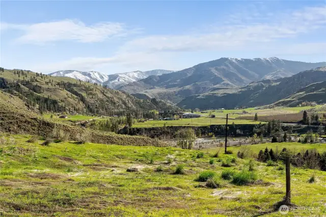 Enjoy the Methow River as it flows through your view setting.