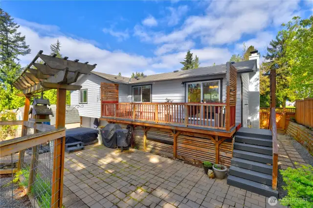 Large patio area is perfect for barbecues or just sitting and relaxing.