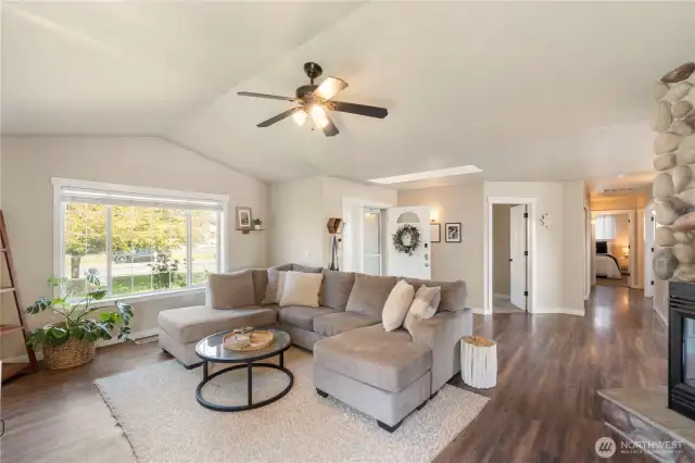 Open Living room as you walk inside