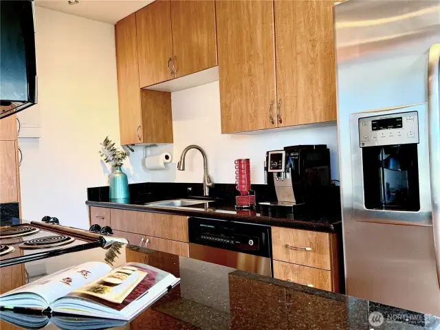 Clean galley kitchen