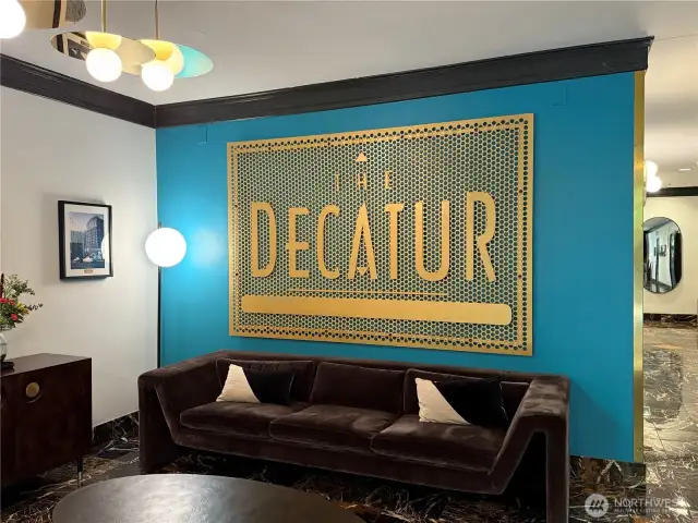 Decatur lobby with security and onsite management