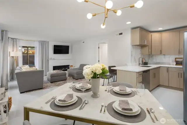 Effortless style meets unbeatable convenience in this fully remodeled, ground-floor gem just steps from Totem Lake’s best shops, dining, and daily perks.