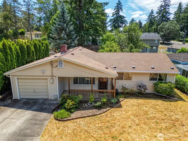 Home offers a 1 car garage with generator switch.
