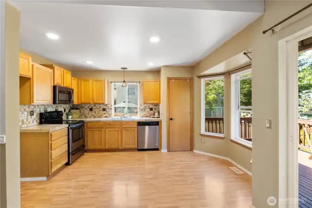 Kitchen with closet pantry