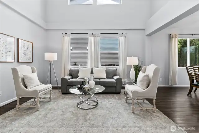 Vaulted with lots of natural light