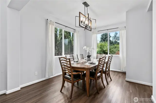 Dining Room w/ Upgraded Lighting Fixture