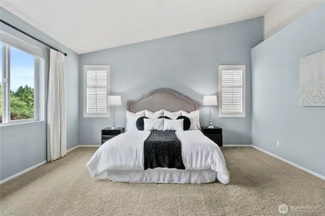 Primary Bedroom with Vaulted Ceilings