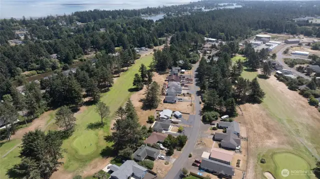 AERIAL VIEW OF HOMES AND FAIRWAY! SOUTH WEST VIEW OF DUCK LAKE AND BAY IN THE BACK GROUND!