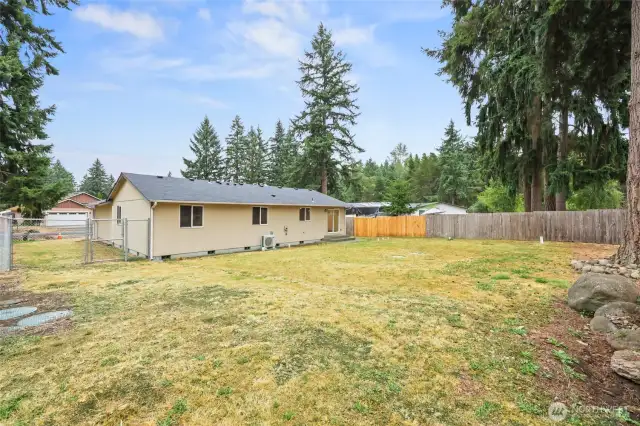 Fully fenced backyard ready for your finishing touches