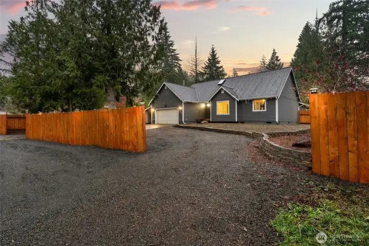 New fencing and driveway