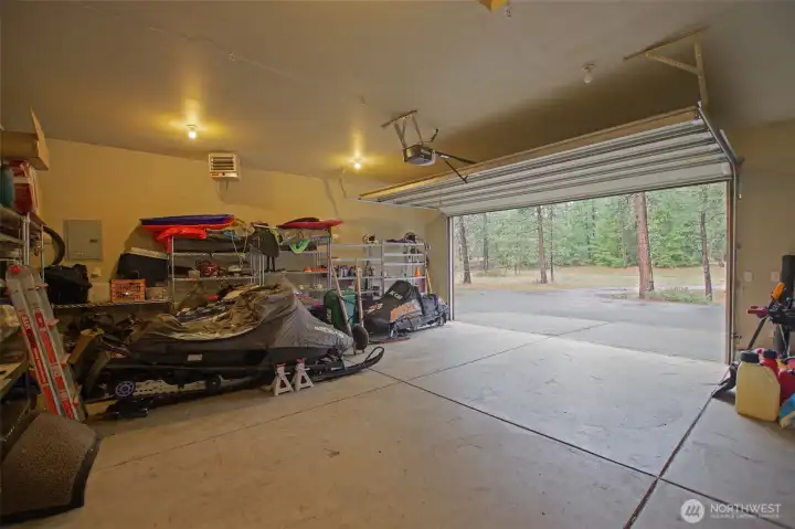 Large attached garage for your toys