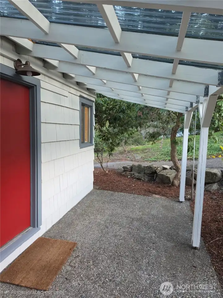 Covered porch, newly painted home