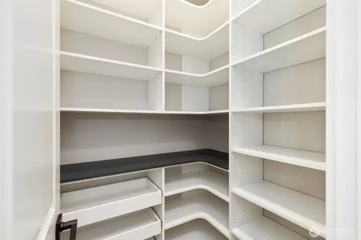 Custom walk in pantry.