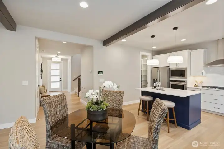 Dining area perfectly positioned for effortless hosting.