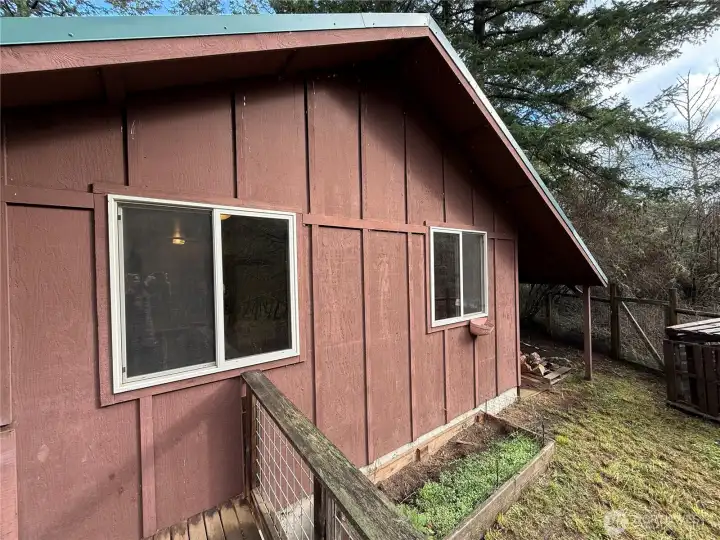 Garden bed awaiting spring plantings
