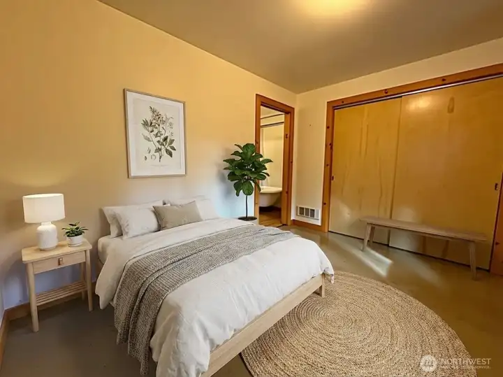 AI staged bedroom