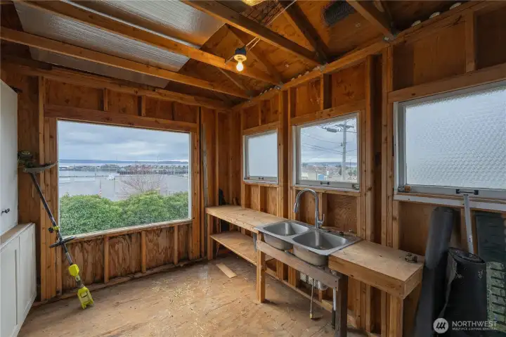 Garden shed with a view!