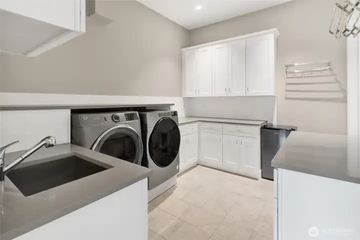 Lower level utility room is very spacious